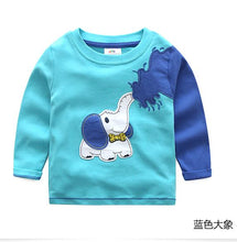 Load image into Gallery viewer, Toddler / Kids - Boys - Cotton Striped &amp;Patchwork Animal Baby  Long Sleeve T-Shirts - Sizes 2T -Kids 10
