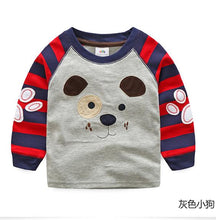 Load image into Gallery viewer, Toddler / Kids - Boys - Cotton Striped &amp;Patchwork Animal Baby  Long Sleeve T-Shirts - Sizes 2T -Kids 10
