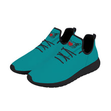 Load image into Gallery viewer, Ti Amo I love you - Exclusive Brand - Persian Green  - Skelton Hands with Heart - Mens / Womens - Lightweight Mesh Knit Sneaker - Black Soles
