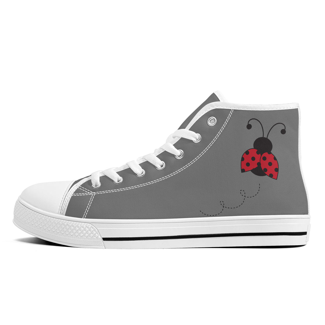 Ti Amo I love you - Exclusive Brand - High-Top Canvas Shoes - White Soles