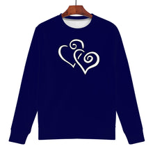 Load image into Gallery viewer, Ti Amo I love you - Exclusive Brand  - Stratos - Double White Heart  - Women&#39;s Sweatshirt
