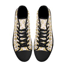 Load image into Gallery viewer, Ti Amo I love you - Exclusive Brand - Womens High-Top Canvas Shoes - Black Soles - Sizes 5-12
