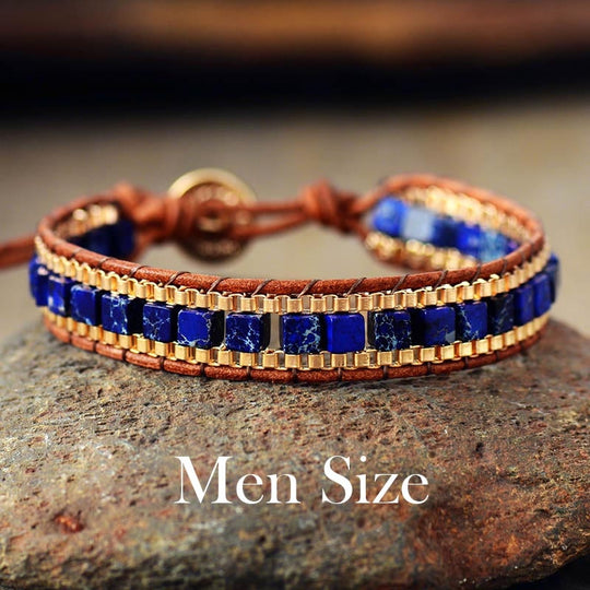 Womens / Mens -  Wrap Bracelets Turquise Stones Gold Chain Woven Wrap Bracelet Bohemian Statement Jewelry