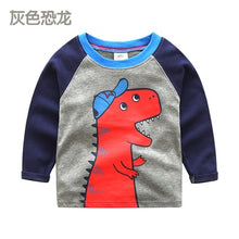 Load image into Gallery viewer, Toddler / Kids - Boys - Cotton Striped &amp;Patchwork Animal Baby  Long Sleeve T-Shirts - Sizes 2T -Kids 10
