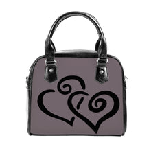 Load image into Gallery viewer, Ti Amo I love you - Exclusive Brand - Innuendo - Double Black Heart -  Shoulder Handbag
