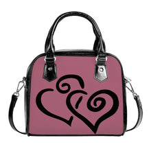 Load image into Gallery viewer, Ti Amo I love you - Exclusive Brand - Tapestry - Double Black Heart -  Shoulder Handbag
