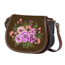 Load image into Gallery viewer, Ti Amo I love you - Exclusive Brand - Coffee 2 - Floral Bouquet - Saddle Bag
