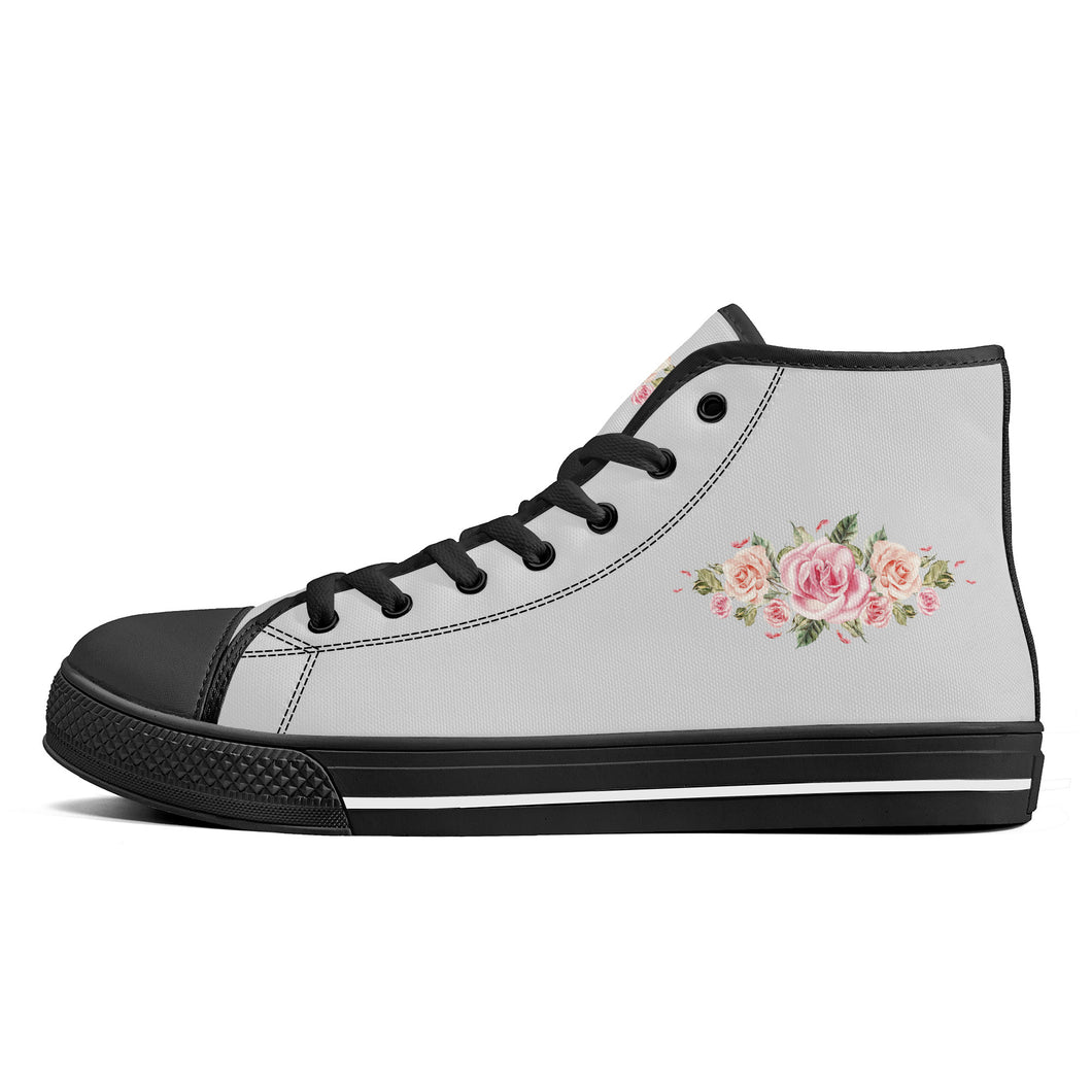 Ti Amo I love you - Exclusive Brand - High-Top Canvavs Shoes - Black Soles