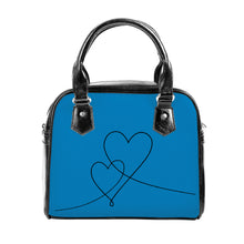 Load image into Gallery viewer, Ti Amo I love you - Exclusive Brand  - Lochmara - Double Script Heart -  Shoulder Handbag
