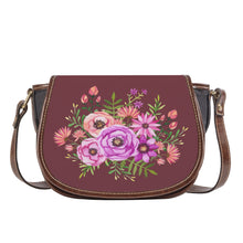 Load image into Gallery viewer, Ti Amo I love you - Exclusive Brand - Loganberry - Floral Bouquet - Saddle Bag
