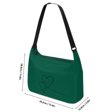 Load image into Gallery viewer, Ti Amo I love you - Exclusive Brand - Castleton Green - Double Script Heart - Journey Computer Shoulder Bag
