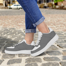 Load image into Gallery viewer, Ti Amo I love you - Exclusive Brand - Dove Gray &amp; White - Low Top Unisex Sneakers - Sizes: Big Kids 4.5-7 / Mens 4.5-14.5 / Womens 5.5-14
