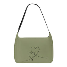 Load image into Gallery viewer, Ti Amo I love you - Exclusive Brand - Avocado 2- Double Script Heart - Journey Computer Shoulder Bag
