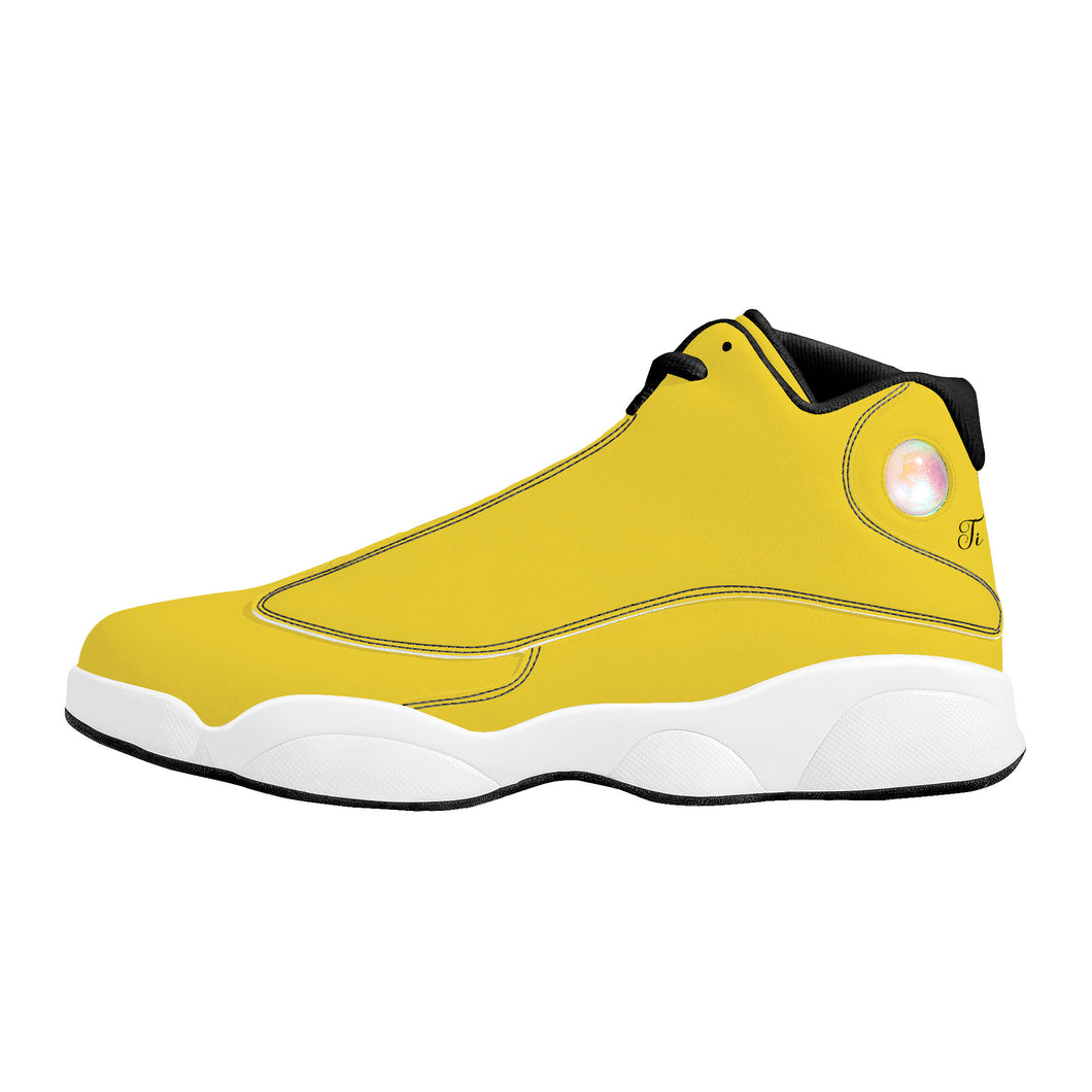 Ti Amo I love you  - Exclusive Brand  - Aesthetic Yellow -  Mens / Womens  - Unisex Basketball Shoes - Black Laces