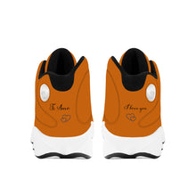 Load image into Gallery viewer, Ti Amo I love you  - Exclusive Brand  - Alloy Orange - Mens / Womens  - Unisex Basketball Shoes - Black Laces
