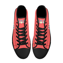 Load image into Gallery viewer, Ti Amo I love you - Exclusive Brand - High-Top Canvas Shoes - Black Soles
