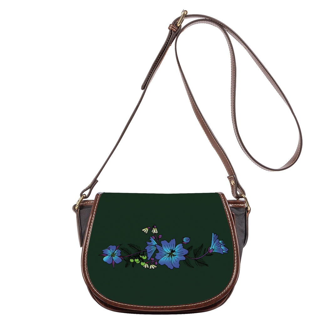 Ti Amo I love you - Exclusive Brand - Celtic - Blue Floral - Saddle Bag