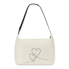 Load image into Gallery viewer, Ti Amo I love you - Exclusive Brand - Acadia White - Double Script Heart - Journey Computer Shoulder Bag
