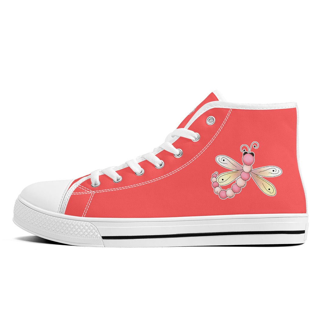 Ti Amo I love you - Exclusive Brand - High-Top Canvas Shoes - White Soles