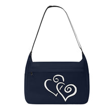 Load image into Gallery viewer, Ti Amo I love you - Exclusive Brand - Black Bear- Double White Heart - Journey Computer Shoulder Bag
