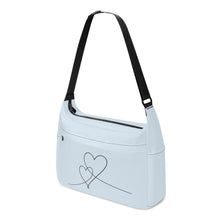 Load image into Gallery viewer, Ti Amo I love you - Exclusive Brand - Azureish White - Double Script Heart - Journey Computer Shoulder Bag
