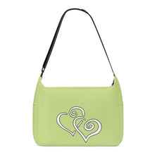 Load image into Gallery viewer, Ti Amo I love you - Exclusive Brand - Medium Spring Bud - Double White Heart - Journey Computer Shoulder Bag
