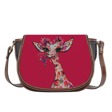 Load image into Gallery viewer, Ti Amo I love you - Exclusive Brand - Cardinal - Giraffe- Saddle Bag
