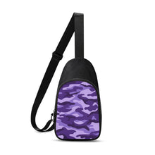 Load image into Gallery viewer, Ti Amo I love you - Exclusive Brand - Minsk, Grape 2, Mauve 2, Fushia Blue &amp; Jacarta Camouflage - Unisex Chest Bag
