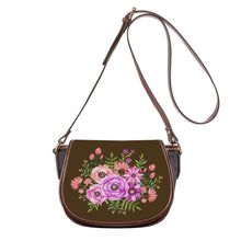 Load image into Gallery viewer, Ti Amo I love you - Exclusive Brand - Coffee 2 - Floral Bouquet - Saddle Bag
