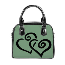 Load image into Gallery viewer, Ti Amo I love you - Exclusive Brand - Amulet - Double Black Heart -  Shoulder Handbag
