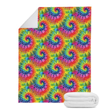 Load image into Gallery viewer, Ti Amo I love you - Exclusive Brand  - Rainbow Swirled Tie-Dye Pattern -  Micro Feece Blankets
