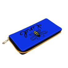 Load image into Gallery viewer, Ti Amo I love you - Exclusive Brand  - Blue Blue Eyes - Bee Kind - Zipper Purse Clutch Bag
