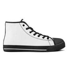 Load image into Gallery viewer, Ti Amo I love you - Exclusive Brand - White - High-Top Canvas Shoes - Black Soles
