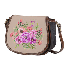 Load image into Gallery viewer, Ti Amo I love you - Exclusive Brand - Dark Vanilla - Floral Bouquet - Saddle Bag
