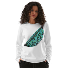 Load image into Gallery viewer, Ti Amo I love you - Exclusive Brand - Tradewind with Aqua Forest Leopard Spots - Fanny Pack
