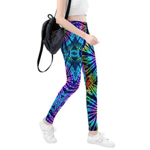 Load image into Gallery viewer, Ti Amo I love you - Exclusive Brand - Blue Zodiac, Curious Blue, Malachite, Purple Heart - Tie-Dye - Womens / Teen Girls / Womens Plus Size - Yoga Leggings - Sizes XS-3XL
