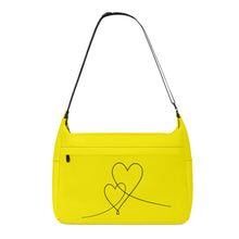 Load image into Gallery viewer, Ti Amo I love you - Exclusive Brand - Aureolin Yellow - Double Script Heart - Journey Computer Shoulder Bag
