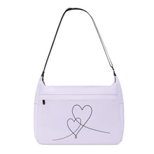 Load image into Gallery viewer, Ti Amo I love you - Exclusive Brand - Blue Chalk Pink - Double Script Heart - Journey Computer Shoulder Bag
