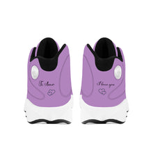 Load image into Gallery viewer, Ti Amo I love you  - Exclusive Brand  - African Violet - Womens Basketball Shoes - Black Laces
