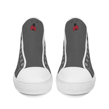 Load image into Gallery viewer, Ti Amo I love you - Exclusive Brand - High-Top Canvas Shoes - White Soles
