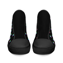 Load image into Gallery viewer, Ti Amo I love you - Exclusive Brand - Paw Prints - High-Top Canvas Shoes - Black Soles
