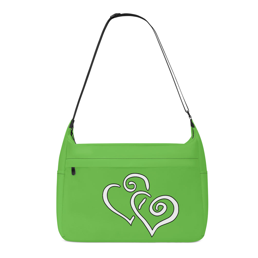 Ti Amo I love you - Exclusive Brand - Mantis - Double White Heart - Journey Computer Shoulder Bag