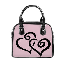 Load image into Gallery viewer, Ti Amo I love you - Exclusive Brand - Melanie - Double Black Heart -  Shoulder Handbag
