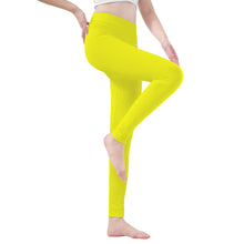 Load image into Gallery viewer, Ti Amo I love you - Exclusive Brand  -Lemon  -  White Daisy -  Yoga Leggings
