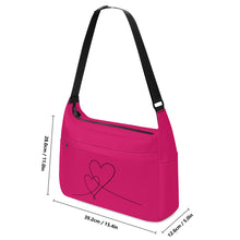 Load image into Gallery viewer, Ti Amo I love you - Exclusive Brand - Dogwood Rose - Double Script Heart - Journey Computer Shoulder Bag
