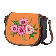 Load image into Gallery viewer, Ti Amo I love you - Exclusive Brand - Coral - Pink Floral - Saddle Bag
