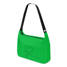 Load image into Gallery viewer, Ti Amo I love you - Exclusive Brand - Dark Pastel Green - Double Script Heart - Journey Computer Shoulder Bag
