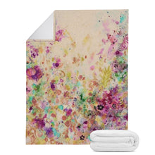 Load image into Gallery viewer, Ti Amo I love you - Exclusive Brand - Almond Floral Pattern -  Micro Fleece Blankets
