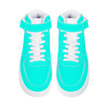 Load image into Gallery viewer, Ti Amo I love you - Exclusive Brand - Aqua - High Top Unisex Sneakers
