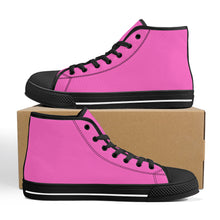 Load image into Gallery viewer, Ti Amo I love you - Exclusive Brand - Hot Pink - High-Top Canvas Shoes - Black Soles
